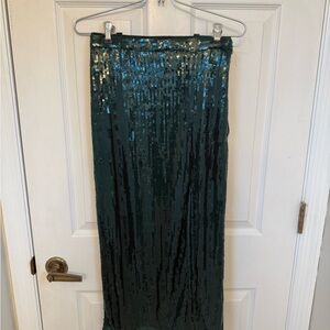 Sequin Green Skirt